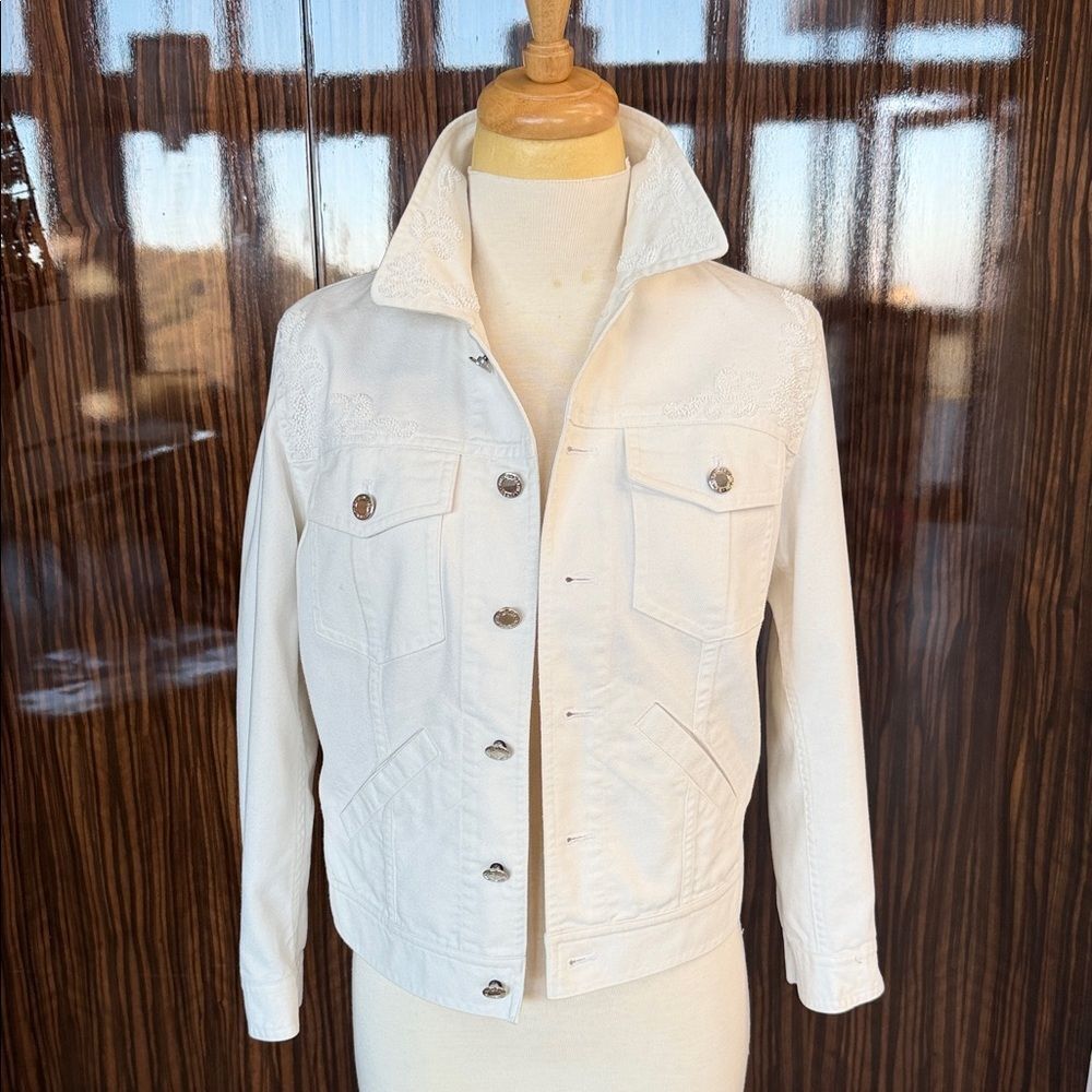 Women's White Denim Jacket